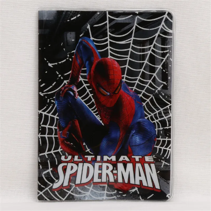 PVC Spider man Passport Holder Travel Accessories Waterproof ID Card Holders Passport Cover