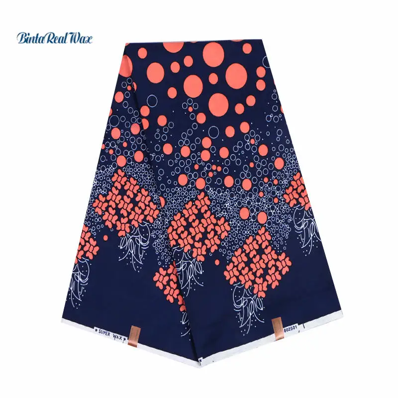 

African Clothes Fabrics 2018 Geometry Ankara New dutch Wax High Quality 6 yards African Fabric for Party Dress FP6067