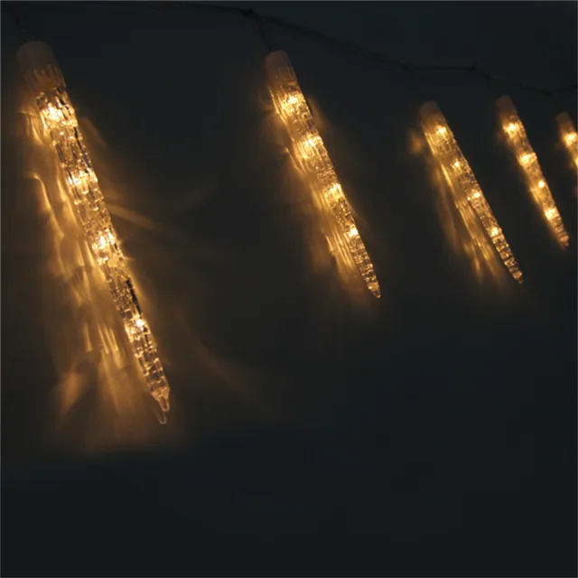 Led Icicle Lights String Fairy Wedding Party Garden Warm Led Icicle Lights String Fairy Wedding Party Garden Warm White 3 5m Uk Plug
