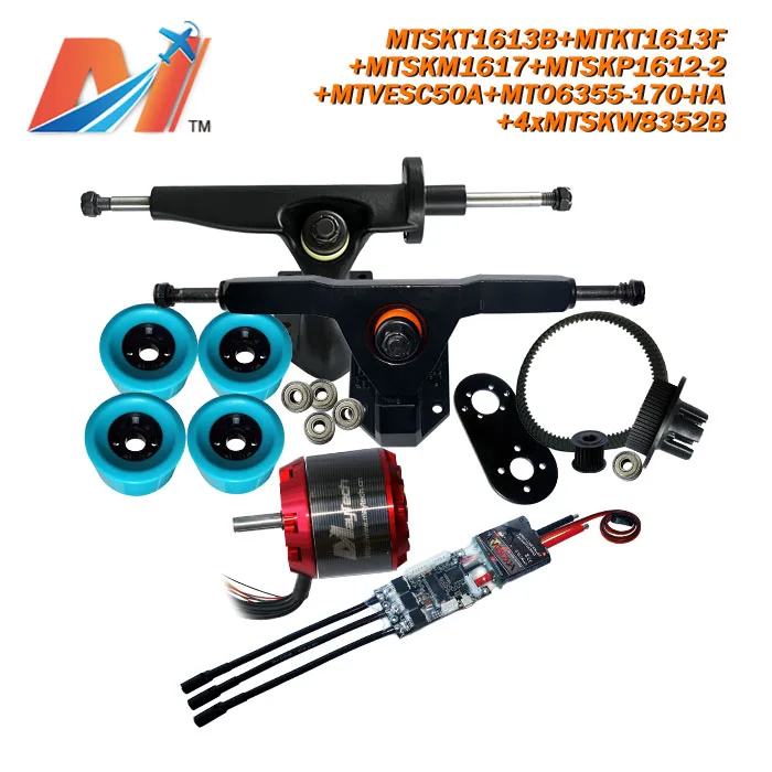 

Maytech flying skateboard sensor kit 6355 170KV motor and SuperEsc based on vesc and remote and gear and belts pulley with truck
