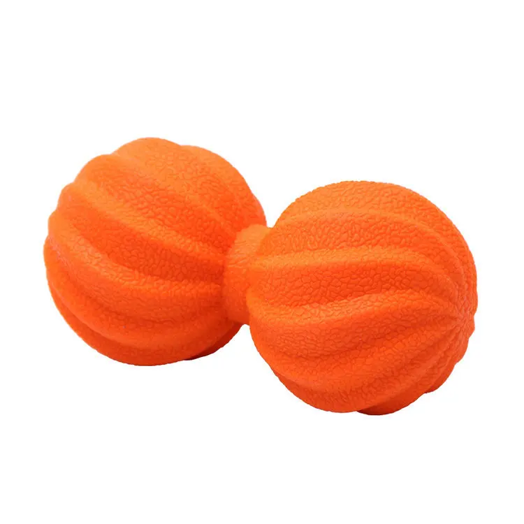 Массажный мяч Облегчает боль Стресс Акупунктура для мышц узел фитнес Йога инъекции литой TPE арахиса спиральный узор - Цвет: Оранжевый