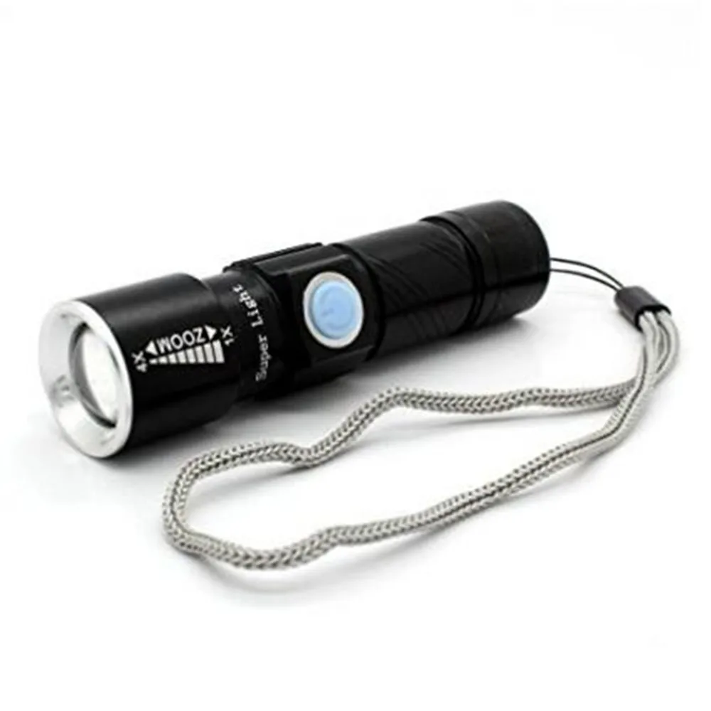 

USB LED Flashlight Mini Rechargeable Torch Q5 3-Modes Adjustable Portable Light For Bicycle Camping Free Shipping