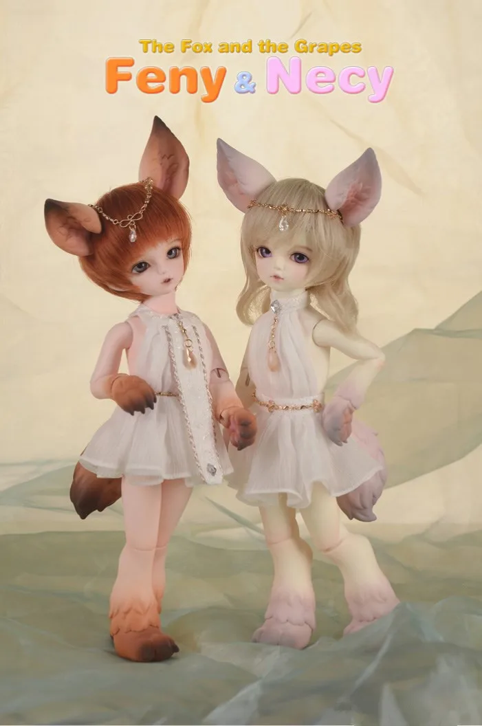 1/6  BJD doll nude Feny&Necy,BJD/SD fox include face up..not include Clothes; wig;shoes and access&ies