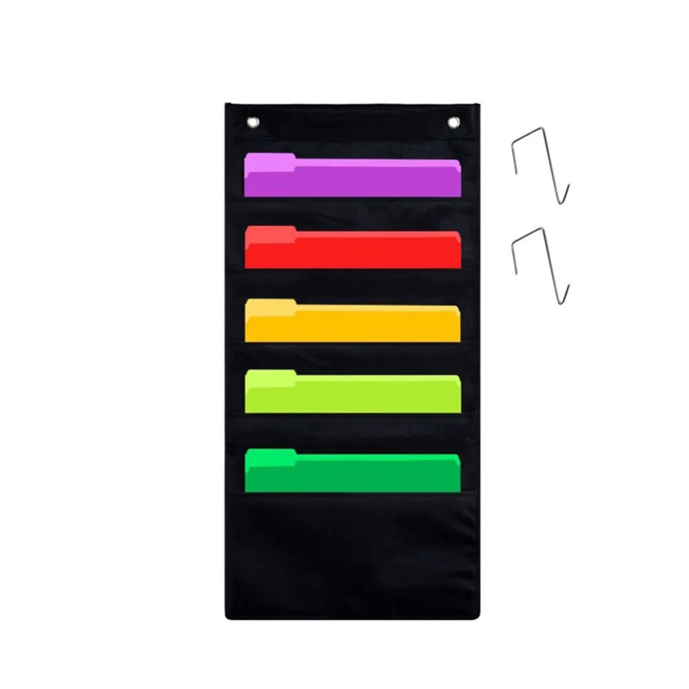 

Compact Storage Hanging Bags Pocket Chart Hanging Folders Wall Scrapbook Book Magazines File Cabinet Organizer Storage Documents
