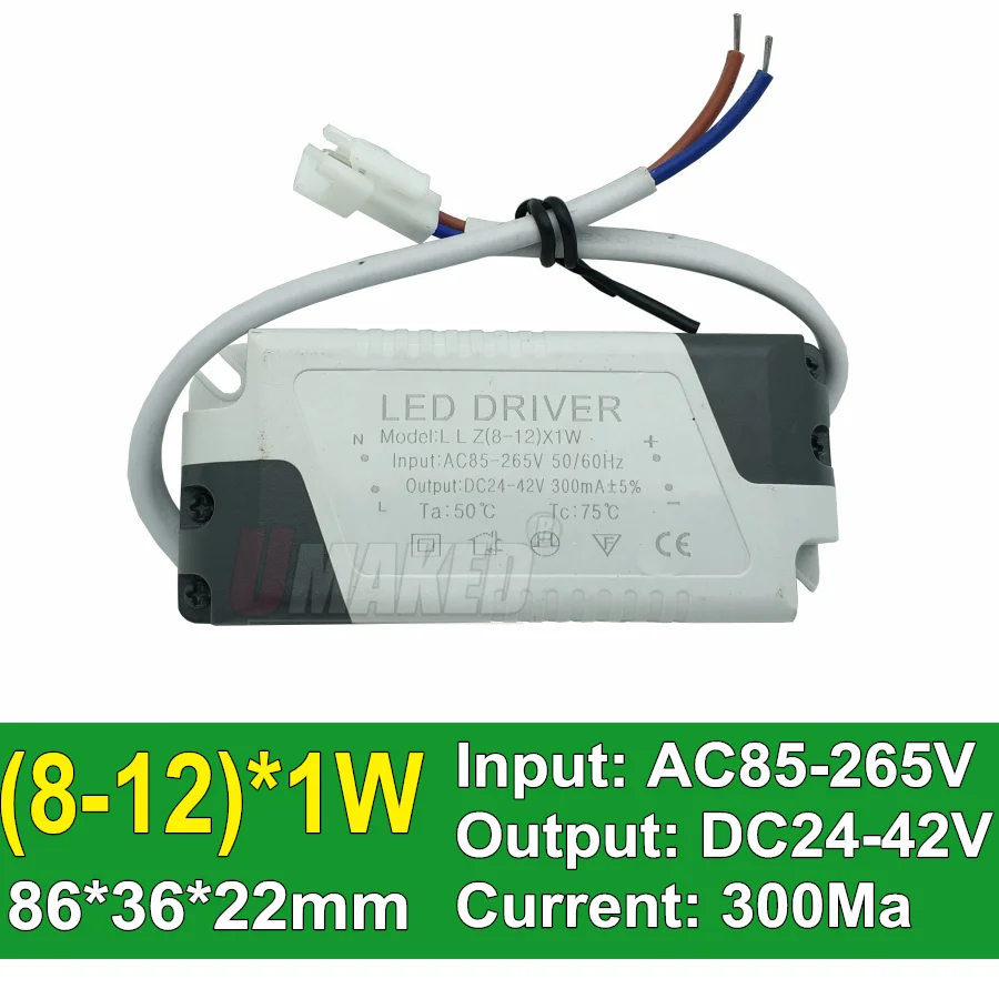 AC85 265V светодиодный драйвер постоянного тока 1 3 Вт 4 7 8 12 18 24 36 источник питания