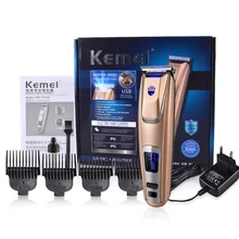 Машинка для стрижки волос профессиональная триммер для волос Мужская электрическая машинка для стрижки волос инструменты для резки волос ЖК-дисплей Li-battery со светом