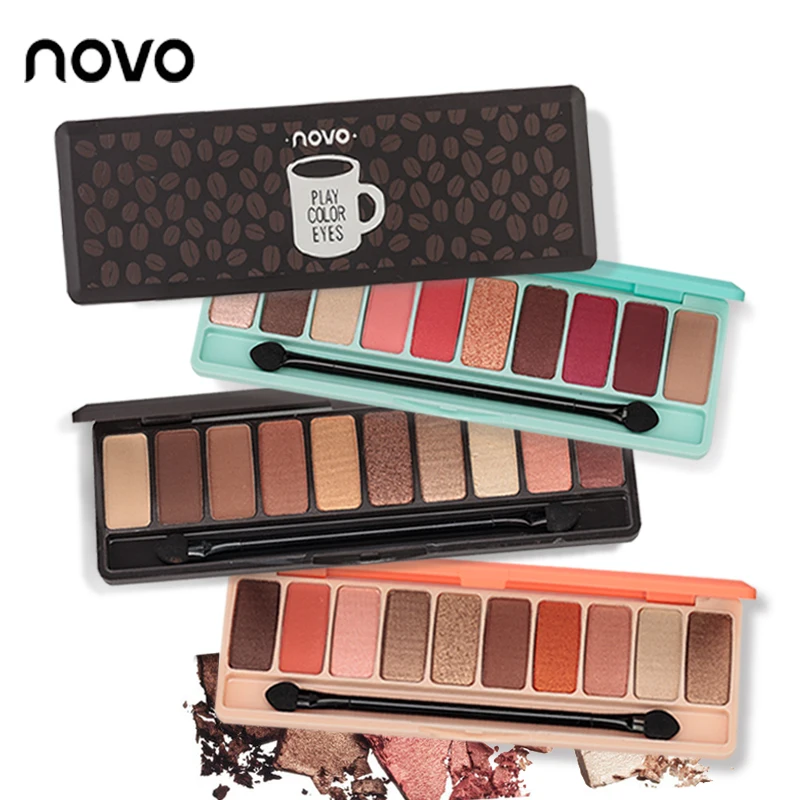 

10 Colors Eye Makeup EyeShadow Shimmer Matte Palette Natural Make Up Light Eyeshadow Cosmetics Set with Brush