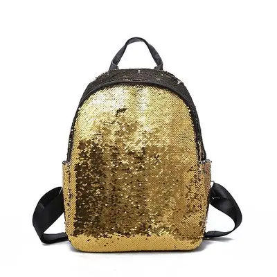 

20119 Backpack women mochila feminina Fashion Girl Sequins School Backpack Satchel Student Travel Panelled Shoulder backpack
