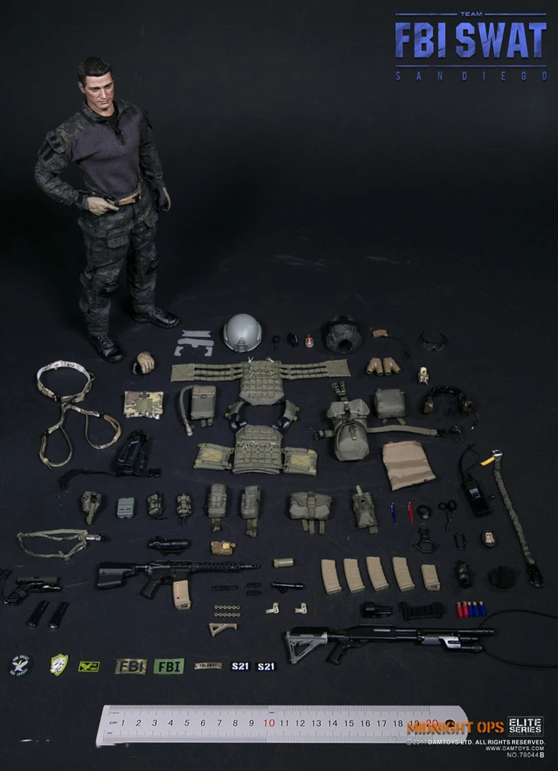 Коллекционная полная фигурка, модель 1:6, американская команда спецназа FBI, детектива, агента Сан-DIEGO, для подарка, 78044 B