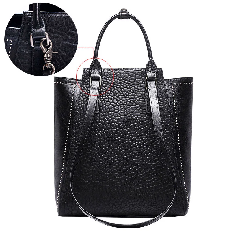 Luxurious handbags women bags designer with unique personality Stylish high-end twills Genuine Leather duffle bag