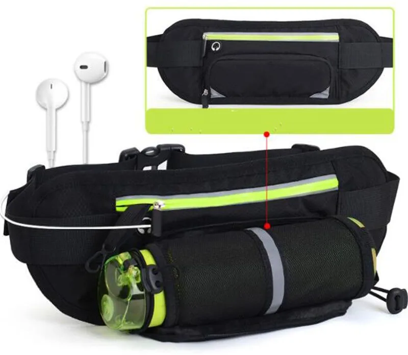 New Running Bag Sports Water Bottle Holder Running Belt Waist Bag Waterproof Fanny Pack Men Women Sport Gym Fitness Run Bag
