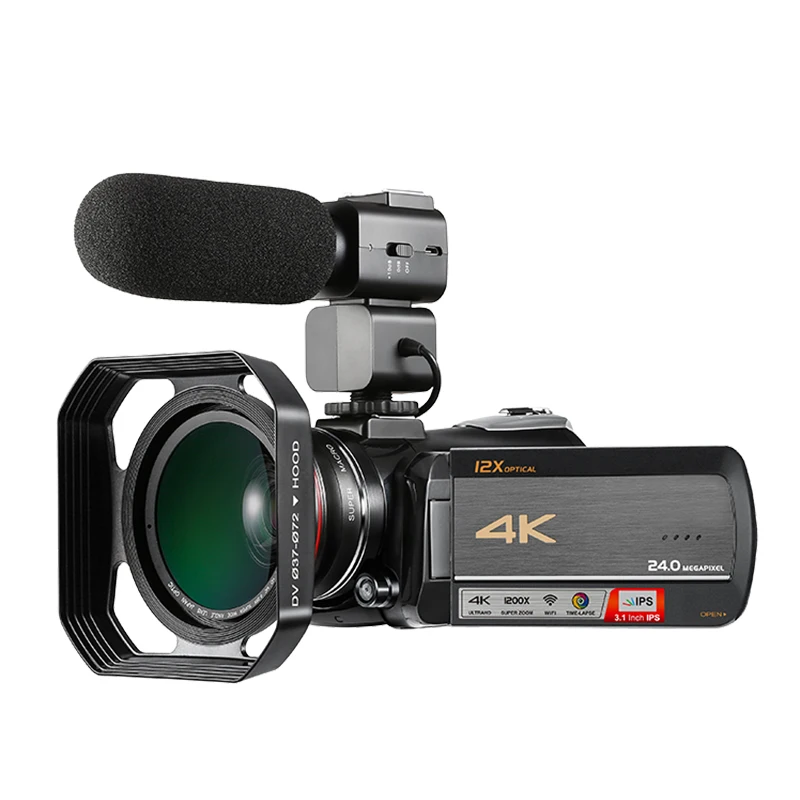 US $209.99 Winait UHD 4k WIFI Digital Video Camera With 30 Touch Display And 12 X Optical Zoom Digital Camcorder