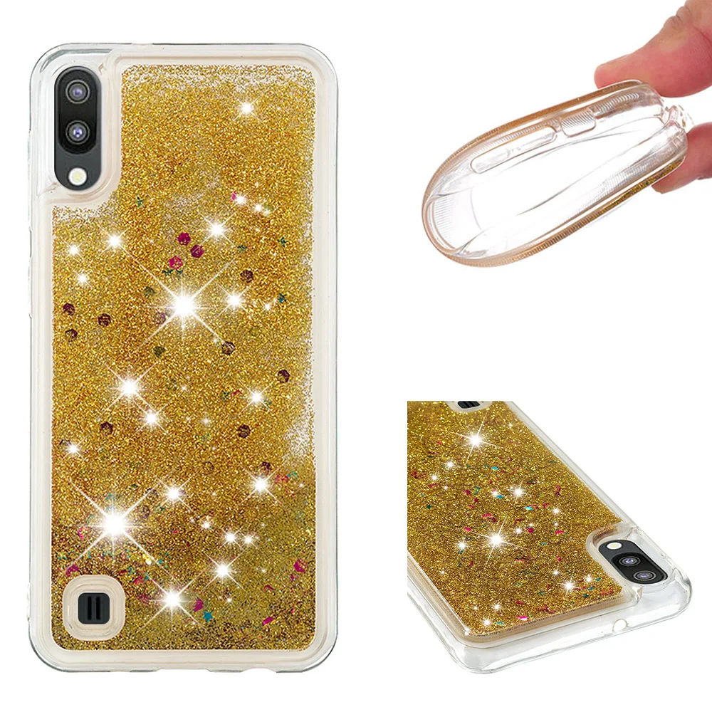 

Shining quicksand TPU anti-fall Love Heart phone case is suitable for Samsung Galaxy M10 / A10