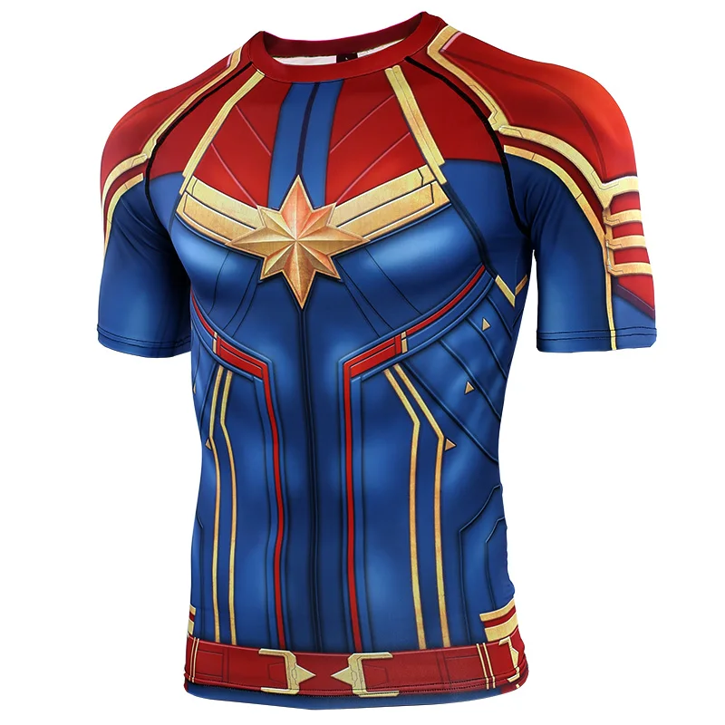 

2019 New 3D Compression Shirt Printed T shirts Men Compression Shirt Comics Cosplay Quick-drying clothes For Gyms T Shirts