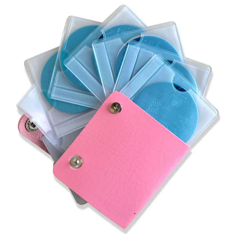 

16slots/20slots/26slots PU Nail Art Stamper Plates Stamping Template Storage Case Rectangular Seal Card Package Organizer Holder