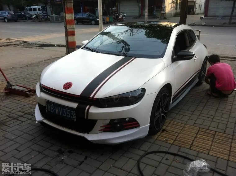 Передний бампер сплиттер Фартуки для Volkswagen VW Scirocco-R 10-12 o Стиль Неокрашенный ABS