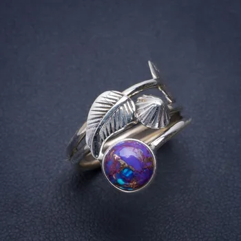 

Natural Turquoise Handmade Unique 925 Sterling Silver Ring 8 A1286