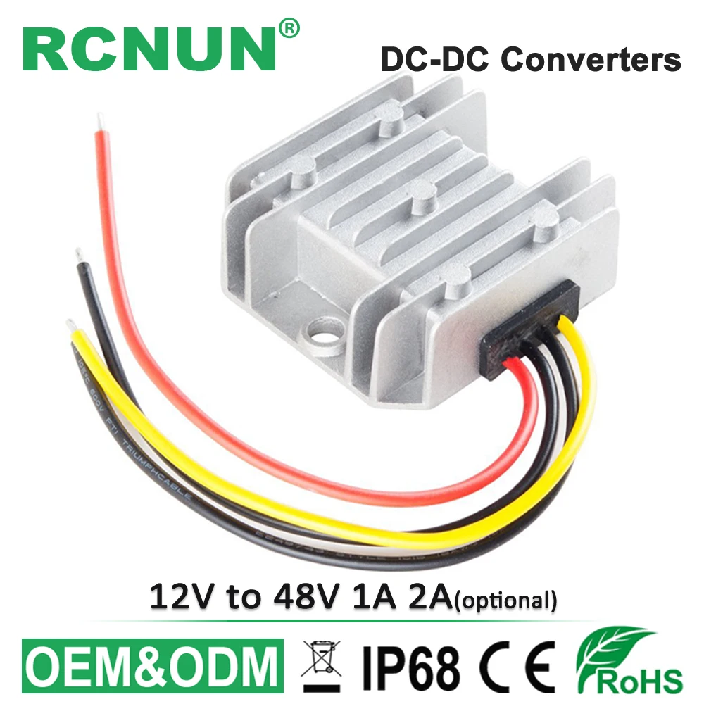 

Waterproof 12V to 48V 2A 96W DC to DC Boost Converter 12V-48V DC-DC Step Up Car Power Converters Regulators CE RoHS