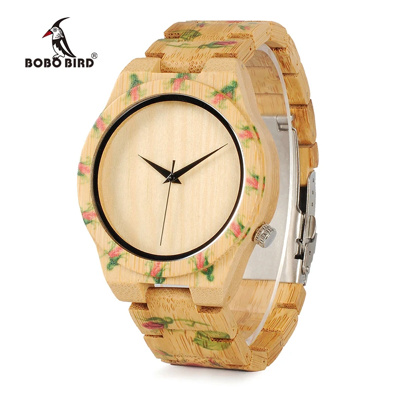 BOBO BIRD Luxury Women Bamboo Watches Timepieces For Men and Women Quartz Wooden Watch relogio feminino C-D21