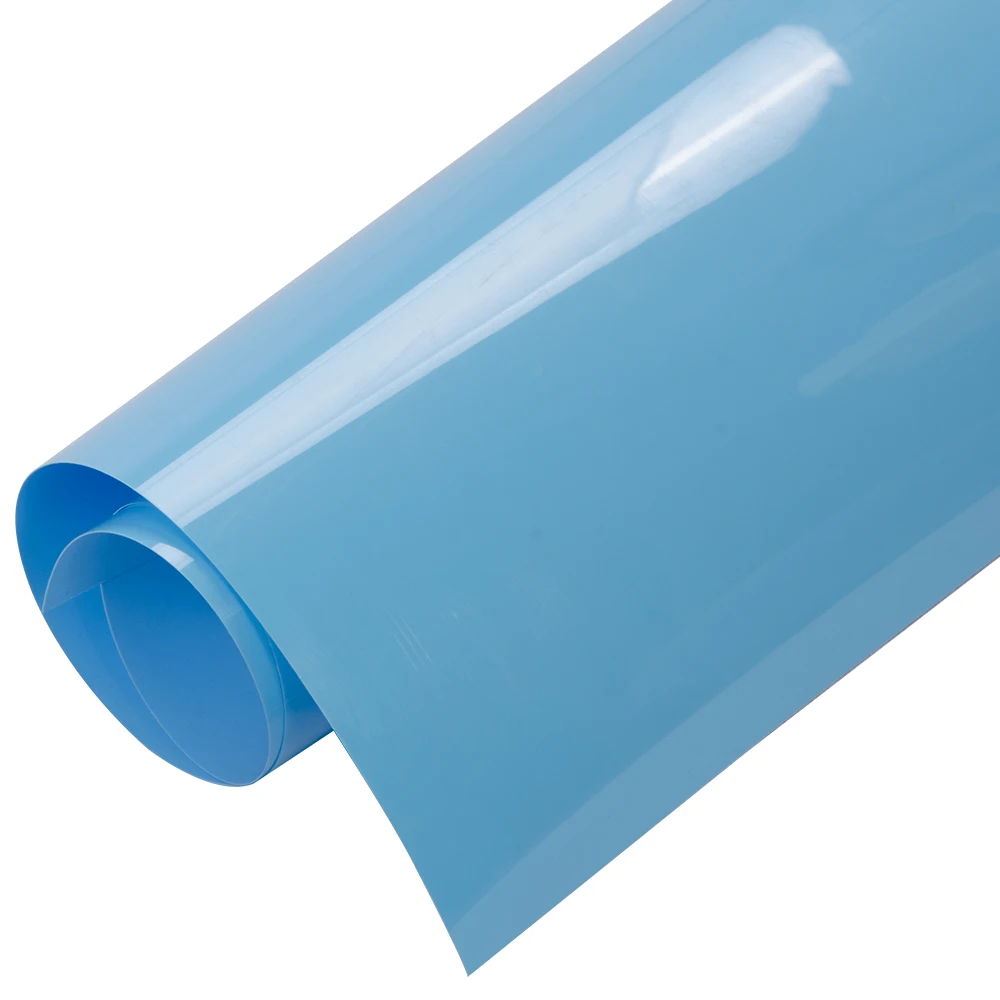 

50x200cm Sky Blue PVC Heat Transfer Vinyl Iron-on HTV Press Paper Sheet for Garment T-shirt 20"x78.7