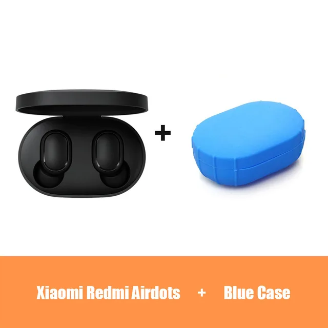 Беспроводная bluetooth-гарнитура mi jia Red mi AirDots, стерео наушники с басами, Bluetooth 5,0, наушники mi c Handsfree, наушники с управлением AI - Цвет: Air Add Blue Box