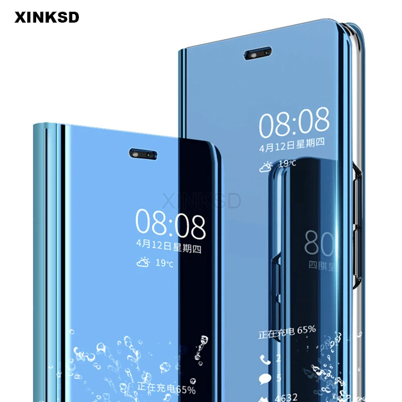 

Mirror View Flip Case On Honor 7C 7A Pro 8 9 View Note 10 For Huawei P20 P10 P9 P8 Mate 20 10 lite P Smart Y6 Y7 Prime Y5 2018