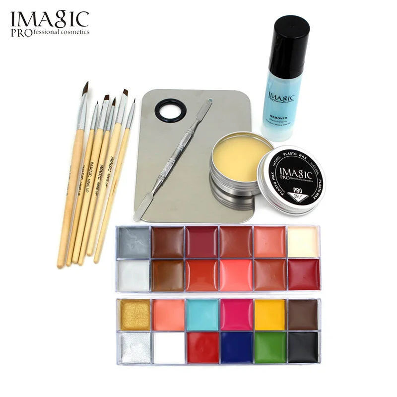 Продажа IMAGIC косметика для профессионального макияжа 1X12 цветов средства ухода за кожей живопись + кожи Воск professional Макияж remover набор Инструменты