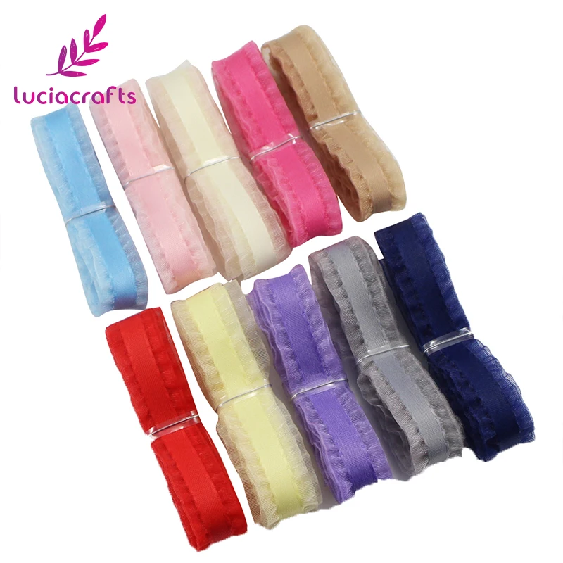 

16mm Multi colors option Polyester Satin and Organza Ribbon Packing Tape DIY Hair Bow & Sewing Accessories 5y/lot P0405
