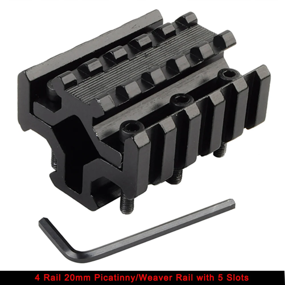 Buy Universal 20mm Scope Mount 4 Rail with 5 Slots Fit