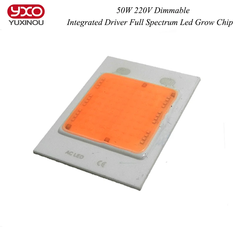 

Hydroponics led grow light 50w 110v 220v driverless integrated Driver led full spectrum 380nm~840nm cover plant all stage