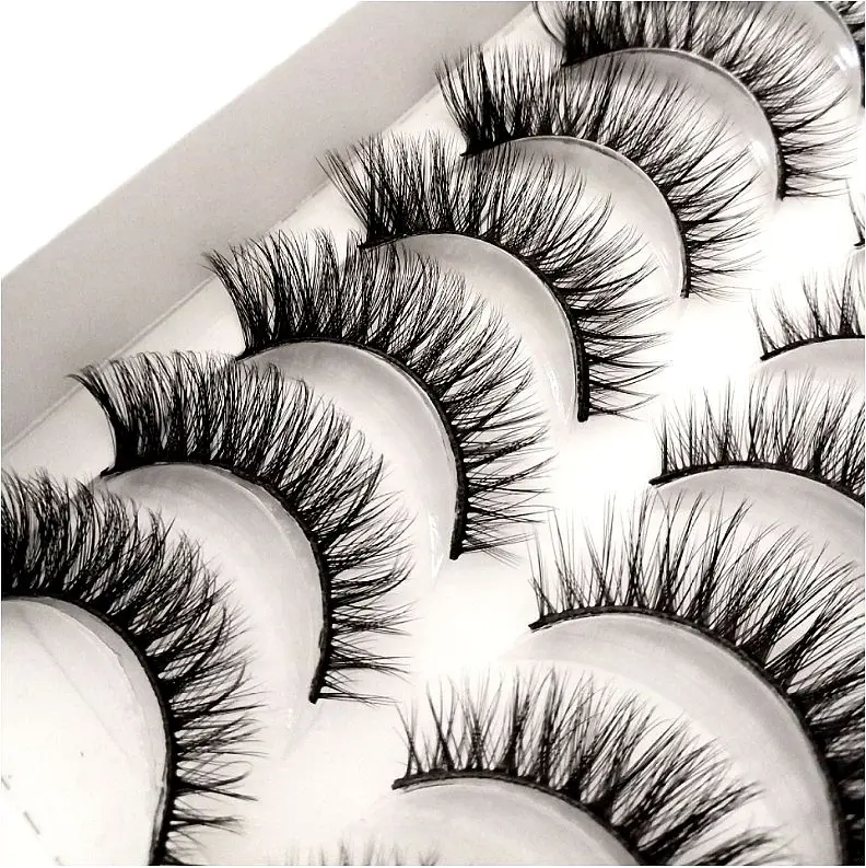 

2019 NEW 10 pairs 100% Real Mink Eyelashes 3D Natural False Eyelashes 3d Mink Lashes Soft Eyelash Extension Makeup Kit Cilios