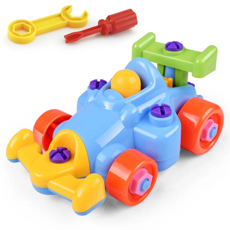 Разборка сборка гайка игрушка автомобиль/вертолет классическая игрушка с сборкой отвертка головоломка для раннего образования Развивающие игрушки для детей - Цвет: racing car