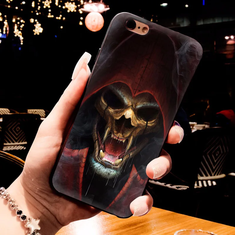 Skull Skeleton Hybrid Phone Case For iPhone