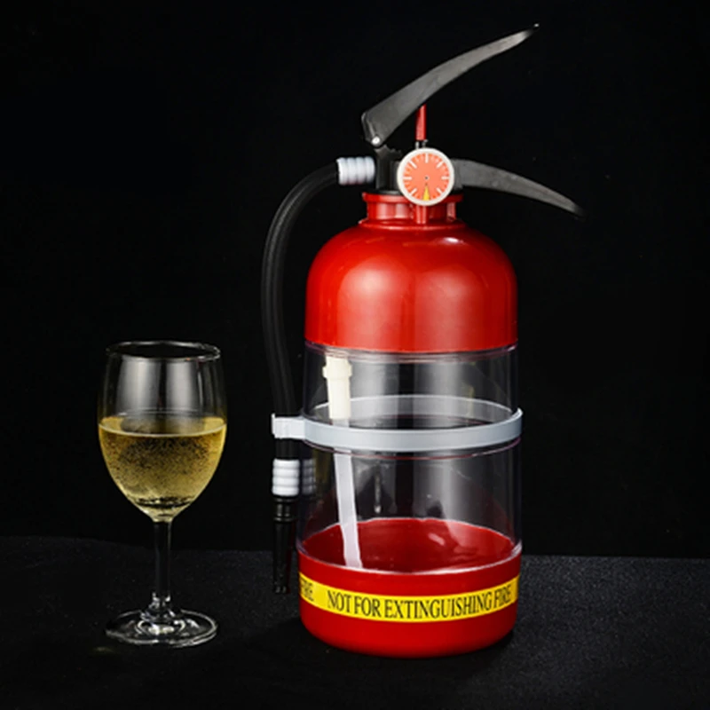 1 5L Creative Fire Extinguisher Liquid Drink Dispenser Mini Beer Wine Water Bar Barrels Tools Machine