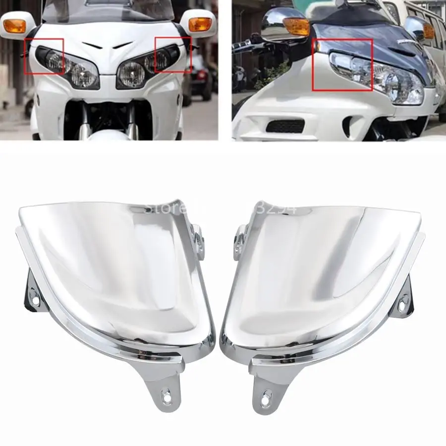 Details about  / Motorcycle Front Headlight Cover Trims case for Honda Goldwing GL1800 2006-2014