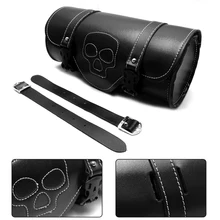 Universal Motorcycle Saddlebags PU Leather Roll Tool Bag Luggage for Motorbike Sissy Bar Handlebar Fork Bag