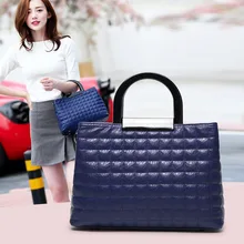 2016 neue Mode frauen Leder Handtasche Partei Casual Handtasche Qualität Diamantgitter PU Schulter Umhängetasche Kanal