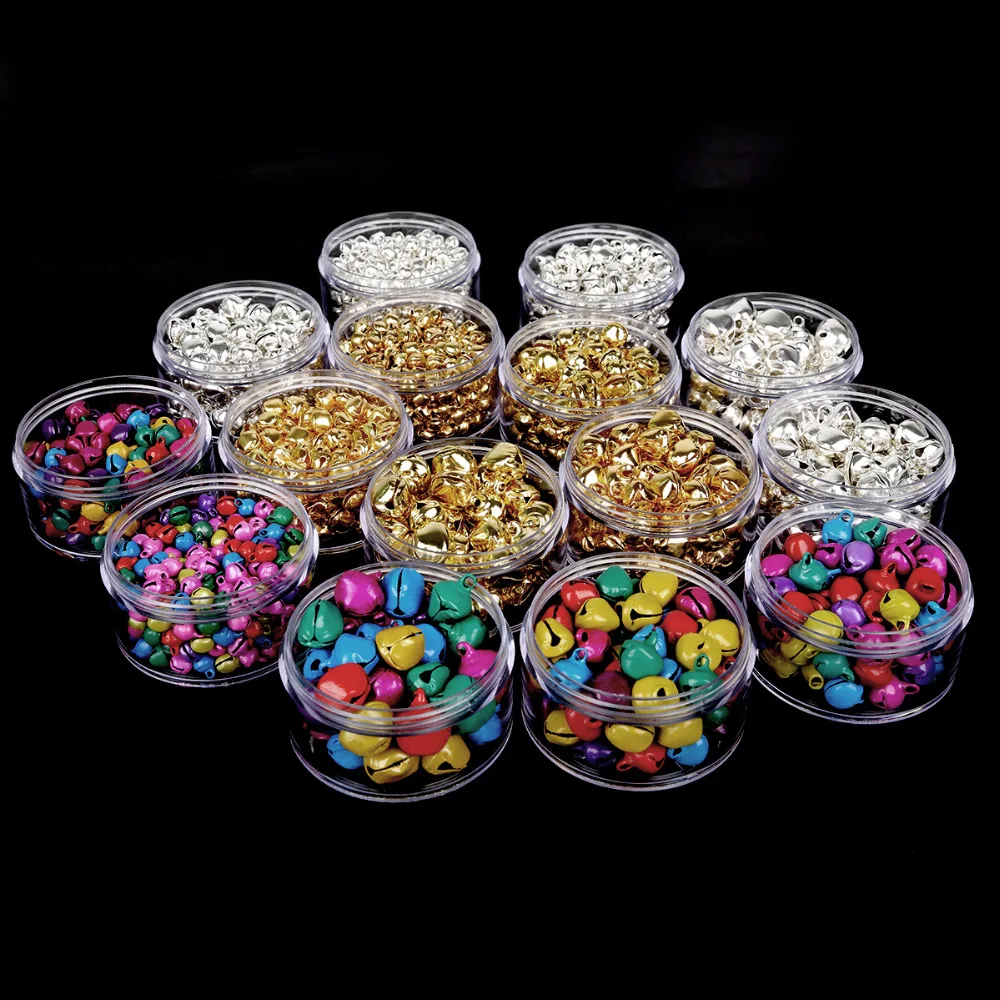 

6mm 8mm 10mm 12mm 14mm Mixed/Gold/Silver Jingle Bell Small Beads Fit Festival Jewelry Pendants Charm Beads