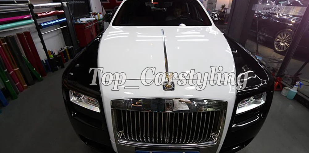 3 LAYERS ICE WHITE CAR WRAPPING FILM WITH AIR BUBBLE FREE (5)