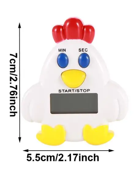 Новые милые курицы из мультика Кухонный Таймер приготовления пищи и выпечки помощник 100 минут напоминание Пингвин электронные с ЖК-дисплеем цифровые Обратный отсчет - Цвет: Chicken