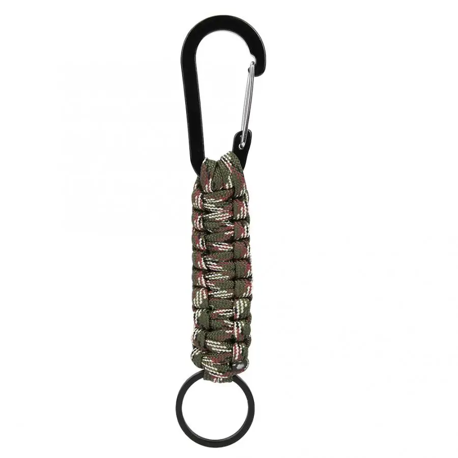 

Multi-functional Outdoor Survival Tool Keychain Camping Kit Parachute Cord Emergency Knot Key Chain Ring Camping Carabiner