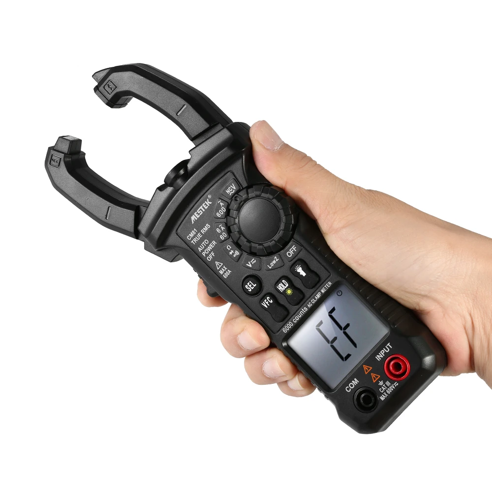 

MESTEK CM81 Digital Clamp Meter True RMS LCD Multimeter Voltage Current Capacitance Continuity Test Frequency Tester