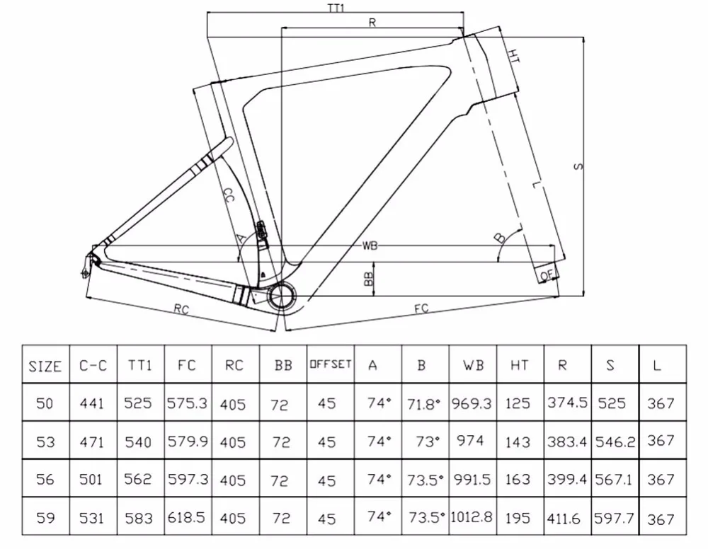Perfect 2020 New Disc-Brakes Road Carbon Bicycle Frames,Spcycle Full Carbon Fiber Road Disc Bike Frames Framesets BB386 50/53/56/59cm 0
