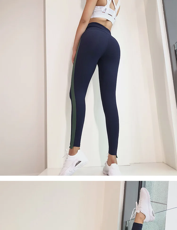 Штаны для йоги с высокой талией, женские тонкие эластичные спортивные леггинсы, обтягивающие колготки для спортзала, сексуальные штаны с эффектом пуш-ап, для бега, фитнеса, спорта