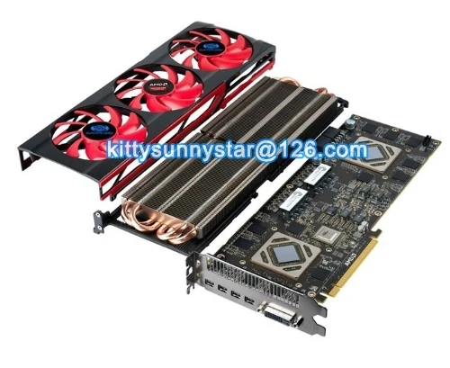 Mulfan FD7010H12S для ATI Radeon HD 7990 8 thermotube вентилятор радиатора PCI Графический Вентилятор с 3