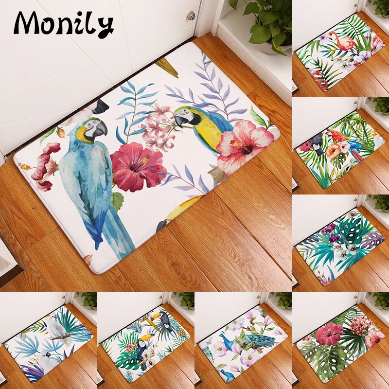 Monily Anti-Slip Waterproof Floor Mat Bird Flower Plant Kitchen Rugs Bedroom Carpets Decorative Stair Mats Home Decor Crafts Monily Anti-Slip Waterproof Floor Mat Bird Flower Plant Kitchen Rugs Bedroom Carpets Decorative Stair Mats Home Decor Crafts
