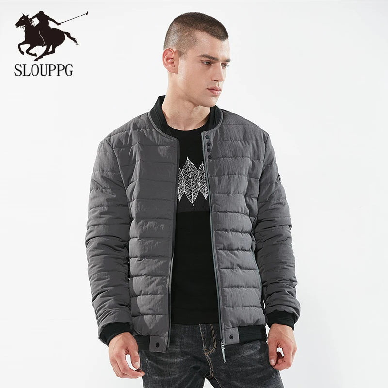 

SLOUPPG New wear Windproof Fashion Winter Fashion Casual Parka Medium-Long Thickening Winter Jacket Men For Warm Coat Man