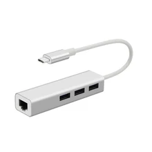 FDBRO 3 порта концентратор USB Type C USB C Ethernet Rj45 Lan адаптер 10/100/1000 Мбит/с Gigabit Ethernet USB 3,0 сетевая карта для MacBook
