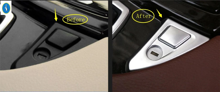 

Armrest Box Switch Open Close Sequins Control Panel Cover Trim For BMW 5 Series F10 525i 535i 2011 - 2016 Accessories Interior