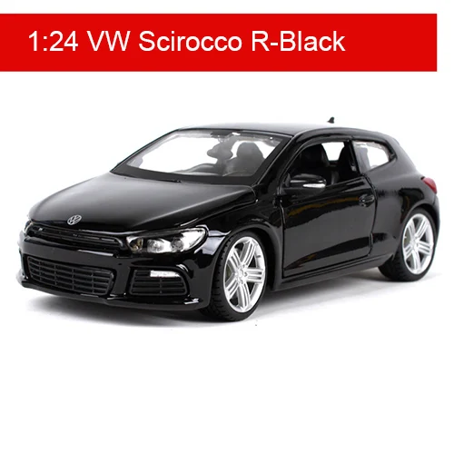 Bburago 1:24 VW Scirocco R литая модель автомобиля металлическая машина детские игрушки модель автомобиля для коллекции подарков - Цвет: Черный